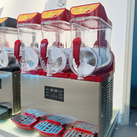 Nouvelle conception de machine à slush commerciale 15L*3, distributeur de jus en métal, machine à glace pilée, 3 réservoirs