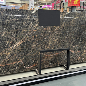 Comptoirs <span class=keywords><strong>de</strong></span> réception, comptoirs <span class=keywords><strong>de</strong></span> bar, façades <span class=keywords><strong>de</strong></span> bureaux modernes et présentoirs <span class=keywords><strong>de</strong></span> salle d'exposition <span class=keywords><strong>en</strong></span> marbre noir Luca Gold - Product Image 5