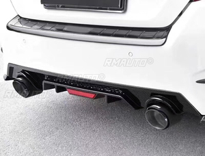 สปอยเลอร์หลังสำหรับ Honda Civic ปี 2016 2017 2018  ดิฟฟิวเซอร์กันชนหลัง คุณภาพสูง สีดำด้าน  วัสดุ PP ABS  อุปกรณ์ตกแต่งรถยนต์ - Product Image 2