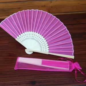 Abanico de Mano Plegable de Bambú y Tela Color Blanco Marfil con Bolsa de Organza, Recuerdo de Boda, Regalo Artesanal para Invitados - Product Image 4