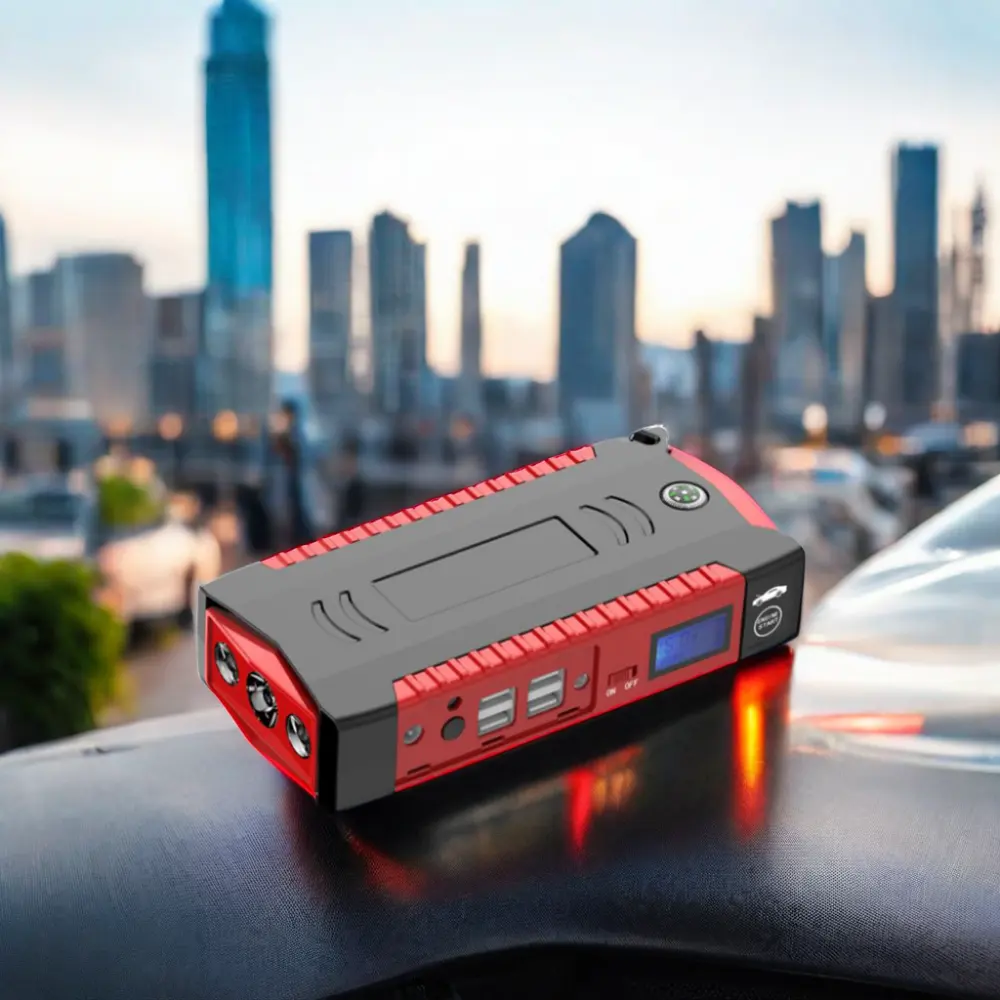 벨트 커터 비상 자동차 키트와 공기 압축기 리튬 안전 망치와 12V 8000mAh 자동차 배터리 부스터 점프 스타터