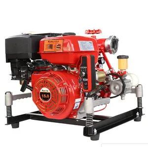 Fire safety boat equipment 15hp Lifan petrol gasoline engine portable fire fighting water pump