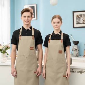Kişiselleştirilebilir Yeniden Kullanılabilir Kanvas Kolsuz Şef Önlüğü Ayarlanabilir Boyun Askısı Su Geçirmez Önlük 3 Büyük Cepli Erkek Kadın Yemek Pişirme - Product Image 5