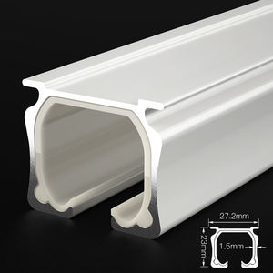 Rail de rideau incurvé en alliage d'aluminium à plis en S écologique - Product Image 4