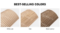 Panel de Pared Flexible Tipo Tambour, Grano de Madera de Roble, MDF, Impermeable, Ignífugo, Decoración de Interiores, Venta al Por Mayor, Fábrica OEM