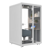 Cabine téléphonique insonorisée mobile 35dB personnalisée cabine de gymnastique ouverte acoustique nacelle de réunion avec système d'air frais