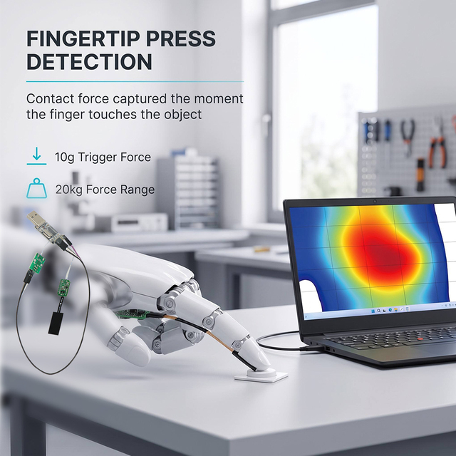 Robot Fingertip Pressure Sensor FPT100 5x6 Array Tactile Sensor Flexible Film Force Sensing for Dexterous Hand Robotic E-Skin