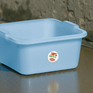 Plateau carré en plastique PE bleu 30x30 cm polyvalent pour la maison et la lessive - Product Image 3