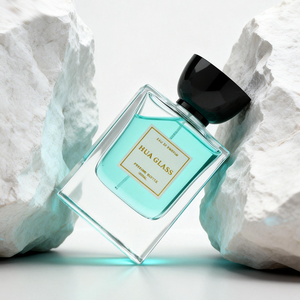 Hochwertige 50ml Parfümflasche mit Farbigem Original-Zerstäuber, Langanhaltend, Glasflakon mit Buntem Verschluss - Product Image 1