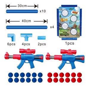 हवा पंप खड़े बंदूक खिलौना फोम गेंद के साथ पॉपर हवा खिलौना बंदूकें शूटिंग लक्ष्य के साथ 2 बंदूकें और 24 फोम गेंदों - Product Image 4