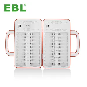 EBL 40 स्लॉट ए. ए. बैटरी चार्जर के लिए 40 Pcs ए. ए. एएए रिचार्जेबल बैटरी