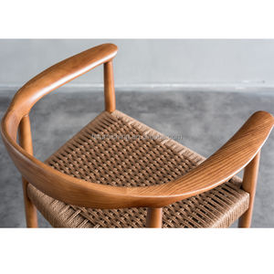 Popolare più venduto a basso prezzo mobili per la casa in legno di frassino bianco con rattan cuscino di dimensioni <span class=keywords><strong>standard</strong></span> per il tempo libero <span class=keywords><strong>sedia</strong></span> <span class=keywords><strong>sedia</strong></span> da pranzo - Product Image 5
