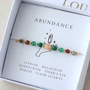 Braccialetto Go2boho Abbondanza e Prosperità. Cristalli di Citrino, Malachite, Avventurina e Quarzo Trasparente. Nuovo regalo per il lavoro. Regalo Portafortuna - Product Image 1