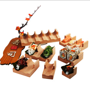 Soporte Profesional Premium de Madera Natural Sostenible para <span class=keywords><strong>Sushi</strong></span> y Tacos, Exhibidor <span class=keywords><strong>Creativo</strong></span> Japonés para Rollos Hechos a Mano, Resistente - Product Image 6