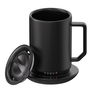 Taza de Café de Acero Inoxidable de Lujo con Aislamiento de 12 oz, Calentador de Tazas con Control de Temperatura, Base de Carga Inalámbrica para Escritorio de Oficina - Product Image 1