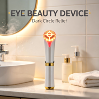 Outil de lifting du visage portable à micro-courant, anti-gonflement, élimination des cernes, stylo masseur visage et yeux, anti-rides, rouge