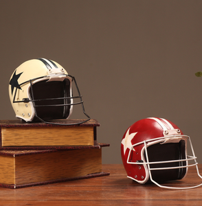 Juego de decoración creativa de béisbol de <span class=keywords><strong>oliva</strong></span> americano Vintage para hacer accesorios antiguos modelo de casco decoración de la ventana del hogar - Product Image 3