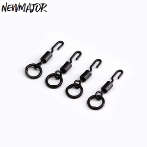 NEWMAJOR # 7 hameçons pivotants à changement rapide en acier inoxydable noir mat, personnalisables ODM pour la pêche à la carpe - Product Image 1