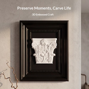 Marco de Fotos Minimalista de Yeso, Escultura 3D, Arte de Pared, Marco de Yeso Vintage, Mural de Alta Gama, Decoración para Entrada - Product Image 1