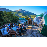 Dôme géodésique transparent pour le camping en plein air ShenBao, tente de glamping, tente dôme géodésique de 6 m, igloo géodésique, tente dôme géodésique d'hiver