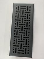 Grilles de ventilation au sol pour cuisine, couleur noire, réglage facile, 4x10 pouces, robustes, en acier, marchables