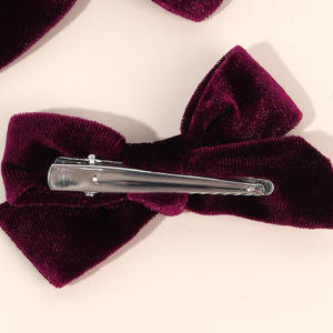 2 pinces à cheveux en velours uni douces et unisexes pour femmes et filles - Product Image 6