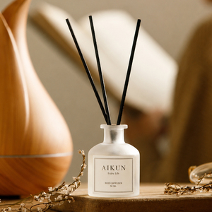 Diffuseur de parfum à bâtonnets en verre dépoli compact personnalisé AIKUN OEM, longue durée, pour chambre, salle de bain, spa - Product Image 1