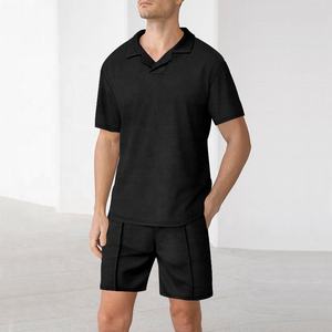 2024 Mới Đến Người Đàn Ông Giản Dị Quần Áo Người Đàn Ông Bộ Quần Áo Bộ Mùa Hè Thiết Lập Ngắn Tay Áo Áo Mùa Hè Quần Áo - Product Image 2