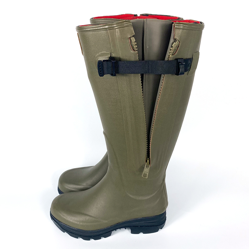 Toptan özelleştirilmiş kadın Wellington su geçirmez Gumboots at binme kauçuk yağmur çizmeleri