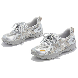 Women's Korean Style Fashion Cool <b>Shoes</b> for Summer Breathable Comfortable Cushioning Hollowed-Out Weaving Design Autumn Spring - Product Image 4