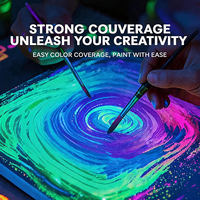 Ensemble de peinture acrylique phosphorescente de 8 couleurs, 20 ml, pigment fluorescent pour la peinture sur céramique et sur verre