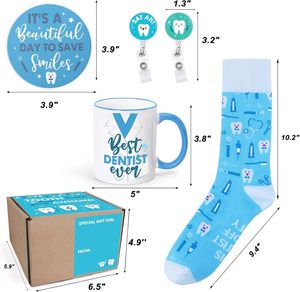 Idée cadeau personnalisée pour assistant dentaire, hygiéniste, dentiste, coffret cadeau pour hommes, cadeaux promotionnels d'entreprise, cadeaux en verre sérigraphié - Product Image 2