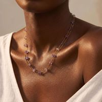 Collier superposé en acier inoxydable plaqué or 18 carats Hebu pour femmes, perles colorées, bijoux bohèmes d'été, vente en gros