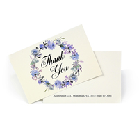 Ensemble de cartes de remerciement personnalisées avec logo, impression florale de luxe, cartes cadeaux de remerciement pour les petites entreprises, les mariages, les anniversaires, avec enveloppes