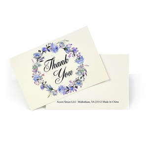 Ensemble de cartes de remerciement personnalisées avec logo, impression florale de luxe, cartes cadeaux de remerciement pour les petites entreprises, les mariages, les anniversaires, avec enveloppes - Product Image 4