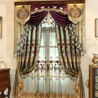 Fancy Floral Embroidery Curtains for Windows