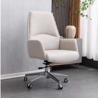 Chaise de bureau, chaise d'ordinateur confortable pour le travail sédentaire, chaise de réunion pour le bureau à domicile, siège de bureau avec dossier réglable et pivotant