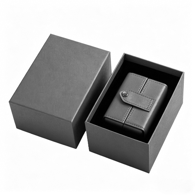 Factory Custom Logo Double Door Leather Watch Box Case Premium Watch Travel Case for Men