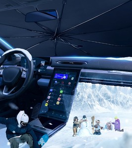 Hình chữ V xe dù để che nắng với lớp phủ laser-360 ° xoay kính chắn gió <span class=keywords><strong>Sun</strong></span> <span class=keywords><strong>Shield</strong></span> cho UV/nhiệt bảo vệ (lần lượt thiết kế) - Product Image 5