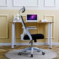 Chaise de bureau pivotante moderne XIYI GT01 2025, réglable en hauteur, avec dossier en maille noire et dossier blanc, facile à déplacer, pour ordinateur