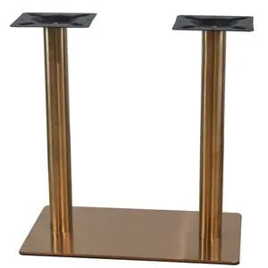 금속 금 다방 두 배 테이블 다리 사각 스테인리스 테이블 기초 기계설비 dinning 테이블 철 기초 가구