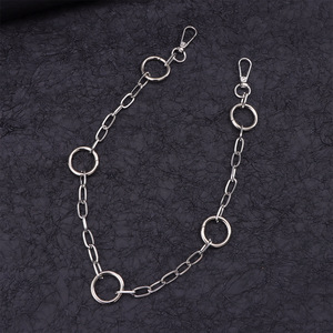 โซ่คาดเอวทรงเรขาคณิต โลหะผสมสังกะสี สีขาว K สไตล์ไนท์คลับ ฮิปฮอป สตรีทแฟชั่น โซ่คาดเอวเส้นเดียว - Product Image 2