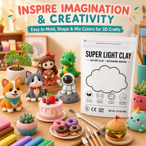 Argile super légère, pâte à modeler douce, slime, jouets éducatifs unisexes, kit de modelage à séchage à l'air libre, 500 g/sac - Product Image 6