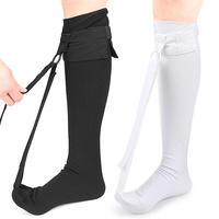 Chaussette de nuit ajustable pour étirement du pied tombant, attelle de nuit, chaussette de soutien du mollet avec sangle pour dormir, étirement du fascia plantaire du pied