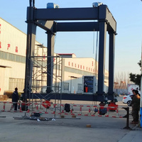 Grue portique sur pneus en caoutchouc personnalisable de 5 à 30 tonnes avec télécommande, hauteur de levage de 20 m pour utilisation en zone de conteneurs