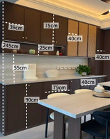 Buffet mural minimaliste avec éclairage LED, armoire à vin en verre intégrée noir et blanc pour salle à manger et villa