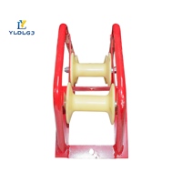 Juego de rodillos para cables de nylon YILI, polea de correa plana, rodillo de tambor de acero, bloque de cable para suelo, desbobinador de cable industrial ajustable para construcción