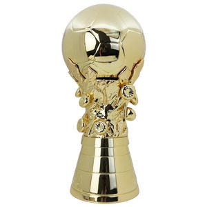 Trophée de champion de football en métal de grande taille de 60 cm, artisanat exclusif personnalisé, or, haute qualité, gravure CNC - Product Image 1