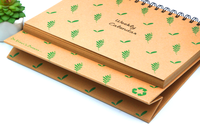 Calendrier de bureau en spirale en papier kraft recyclé écologique personnalisé planificateur de repas hebdomadaire/quotidien Pad Offset imprimé Table Promotions