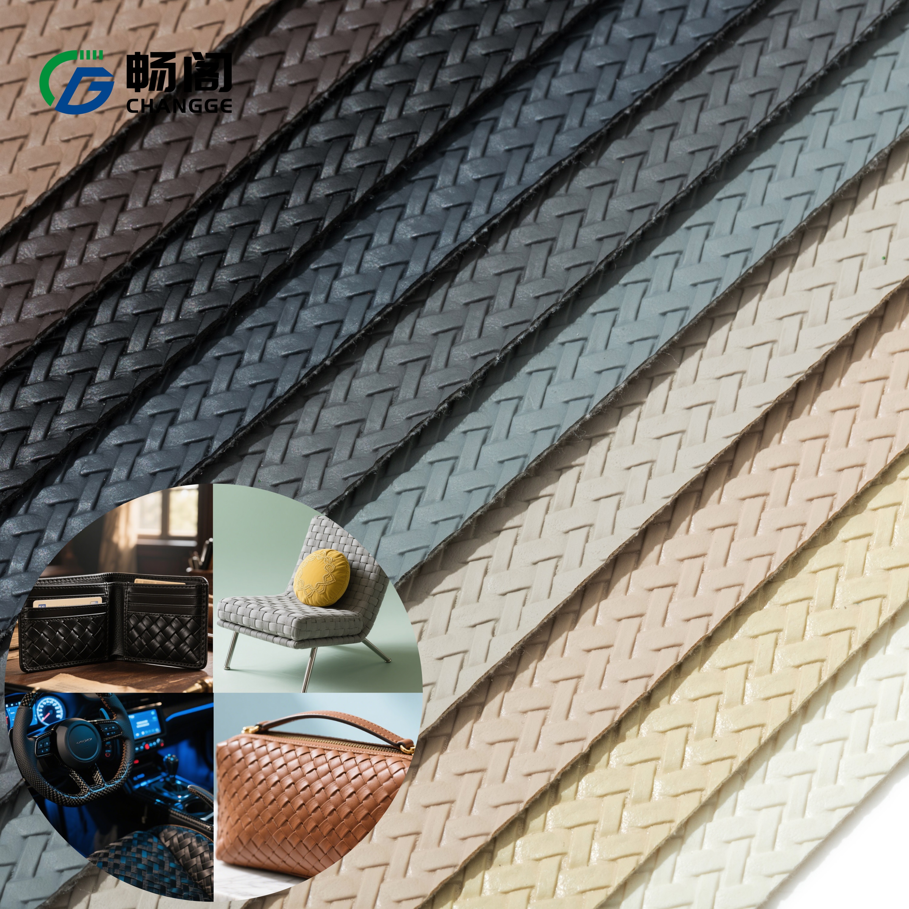 Premium Embossed Grain Microfiber Synthetic Leather, Soft Anti-Scratch Custom Auto Upholstery Material